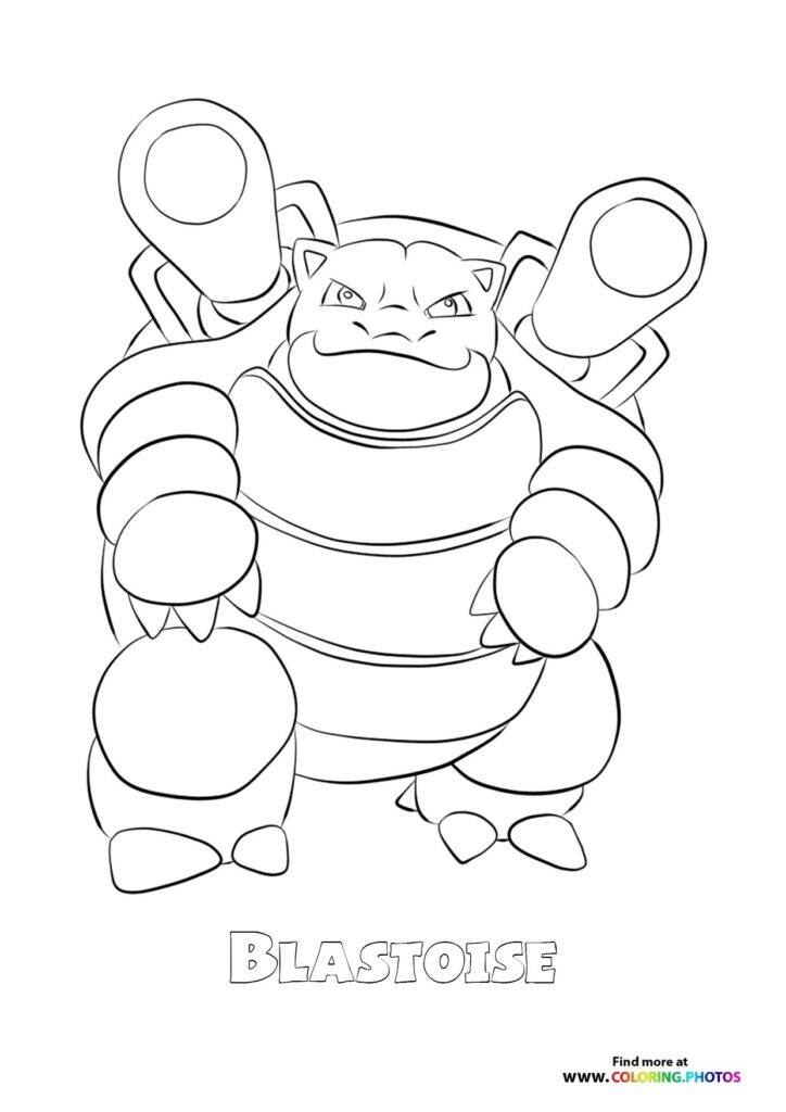 009 Blastoise Coloring Pages For Kids