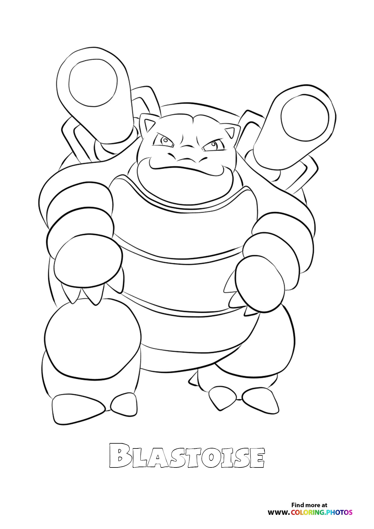 009 Blastoise Coloring Pages For Kids
