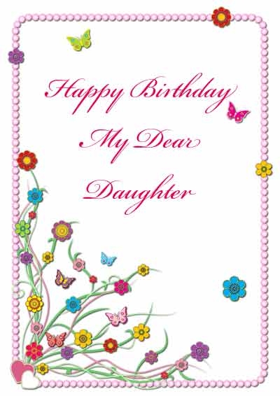 printable daughter birthday cards