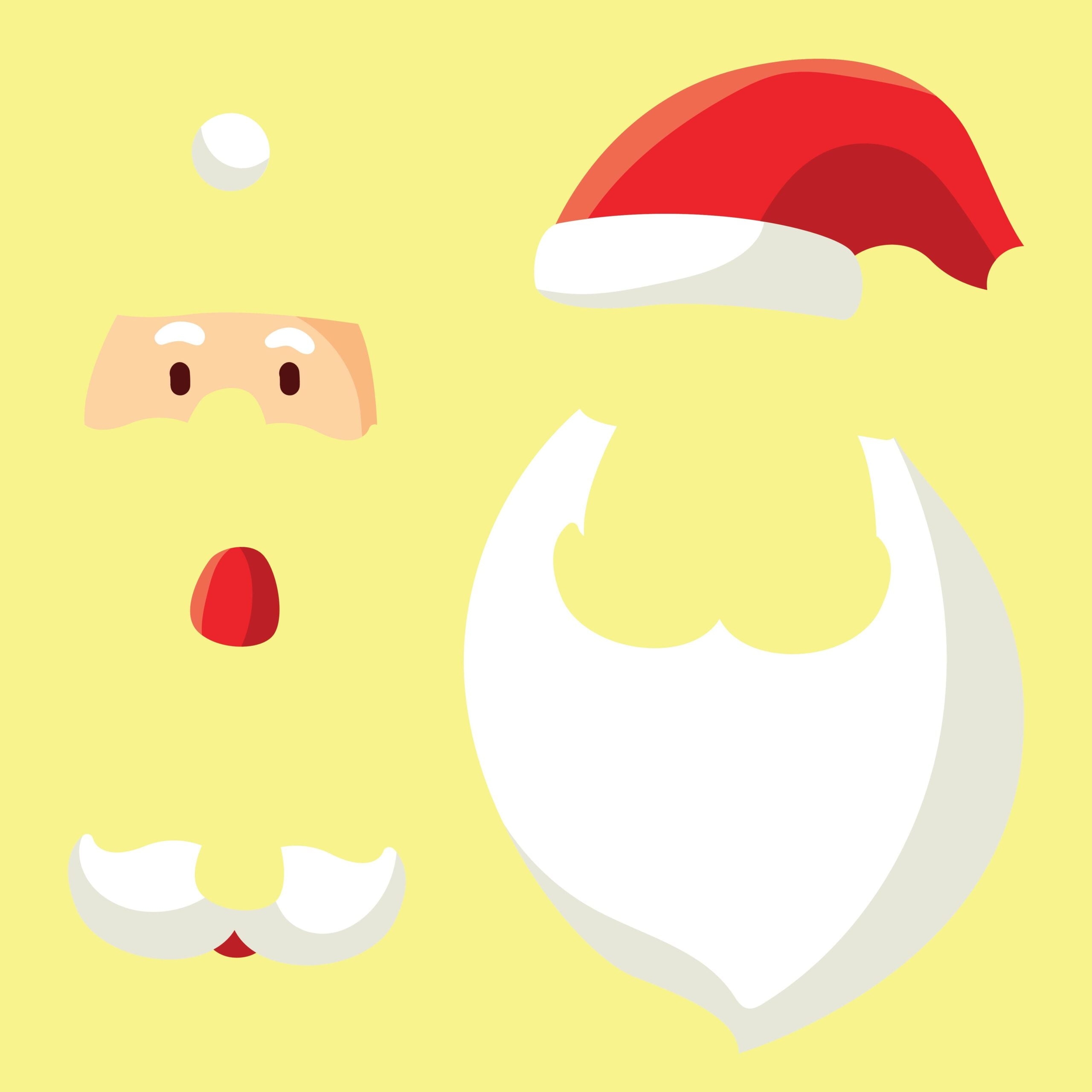 10 Best Santa Claus Face Template Printable Printablee Free Printable