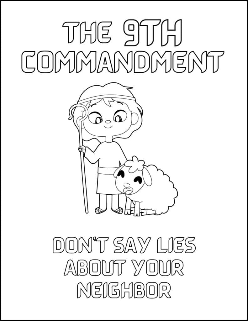 10 Commandments Coloring Page