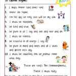 10 Commandments For Kids Worksheets Printable Ronald Worksheets