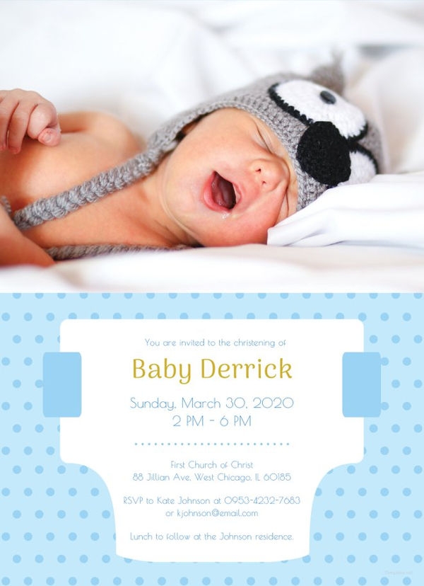10 Diaper Invitation Templates Free Sample Example Format Downlaod