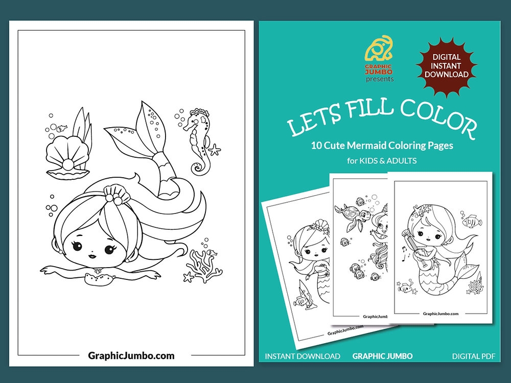 10 Free Cute Mermaid Coloring Pages Unleash Your Inner Mermaid With
