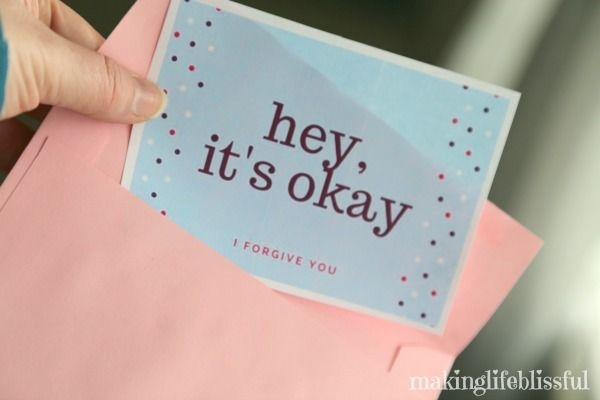10 Ways To Show Forgiveness Printable Forgiveness Cards Making Life