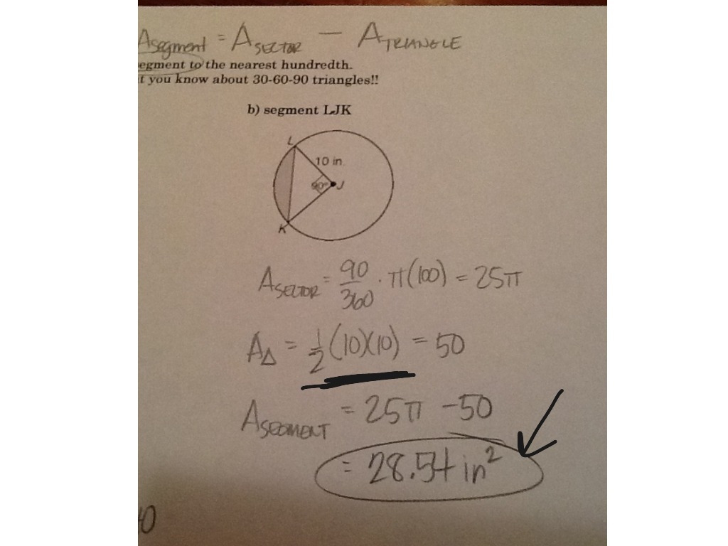 11 3 Sector Area Arc Length Math Geometry Circles ShowMe 