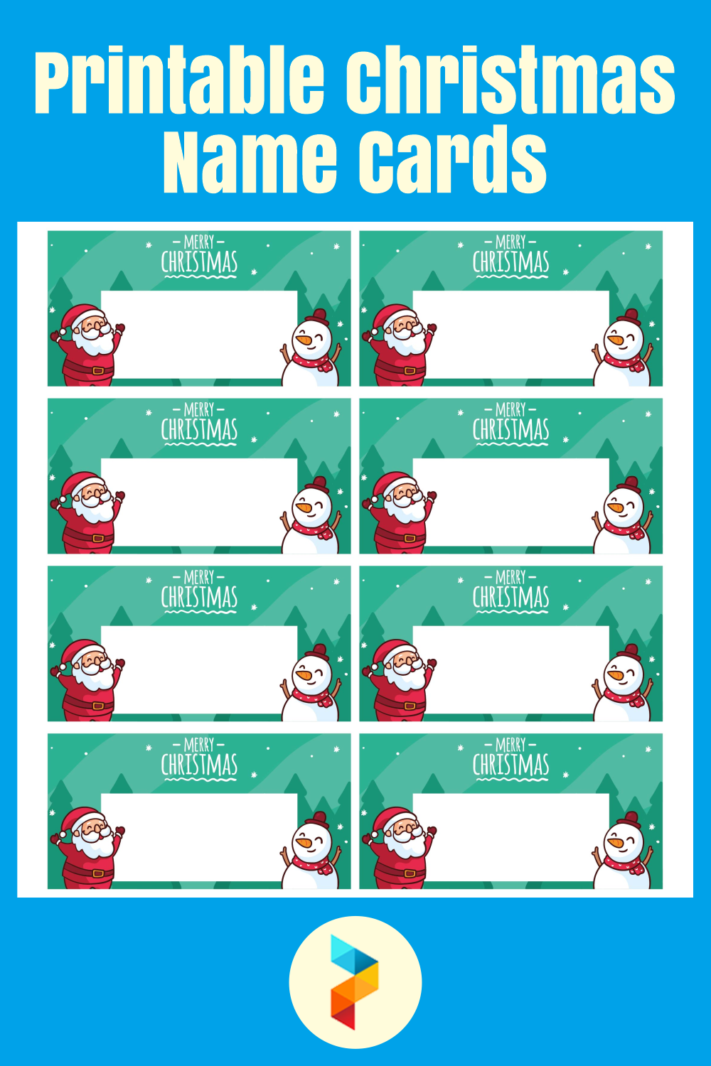11 Best Printable Christmas Name Cards Printablee