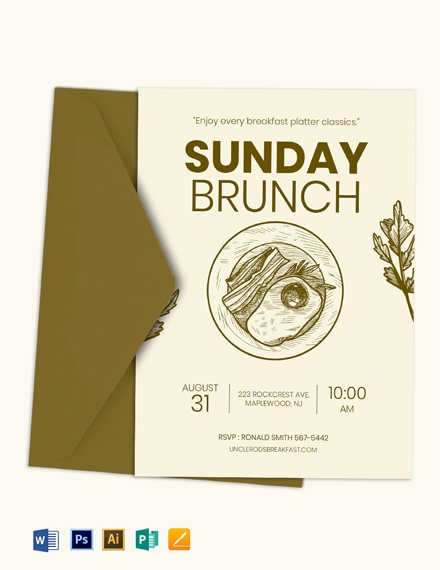 11 Brunch Invitation Templates Free Downloads Template