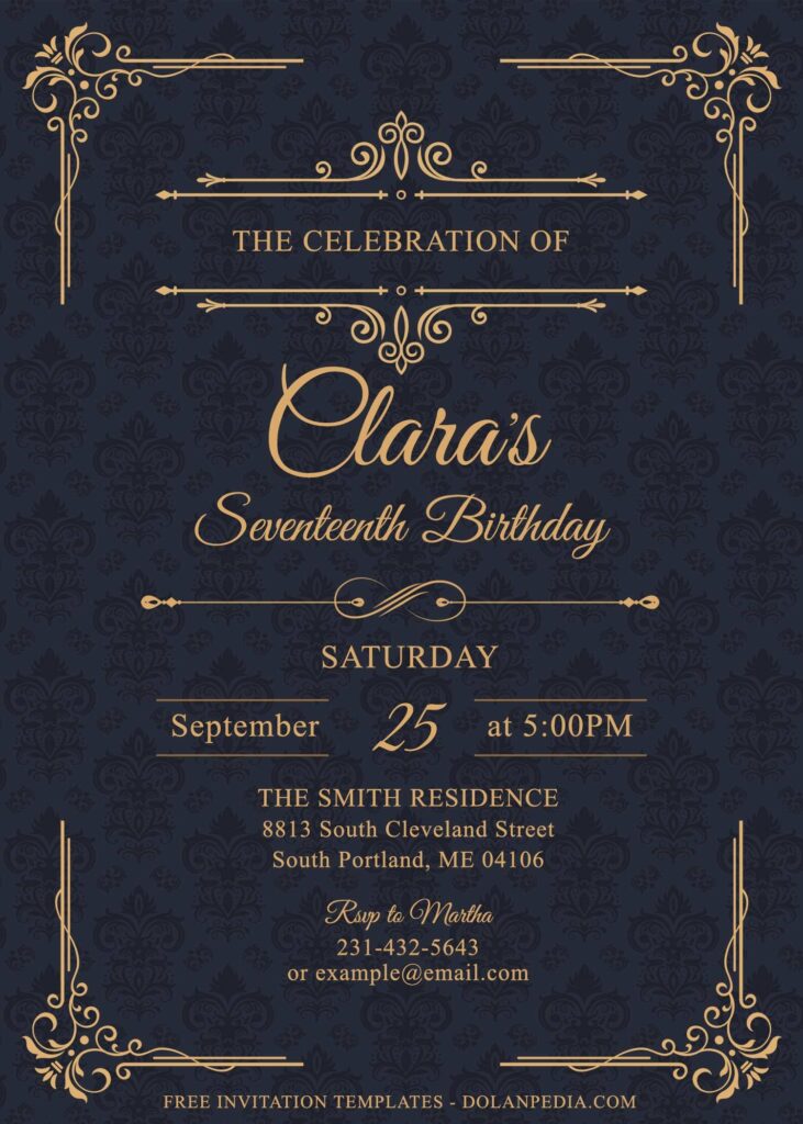 11 Elegant Birthday Invitation Templates Dolanpedia Invitation Images