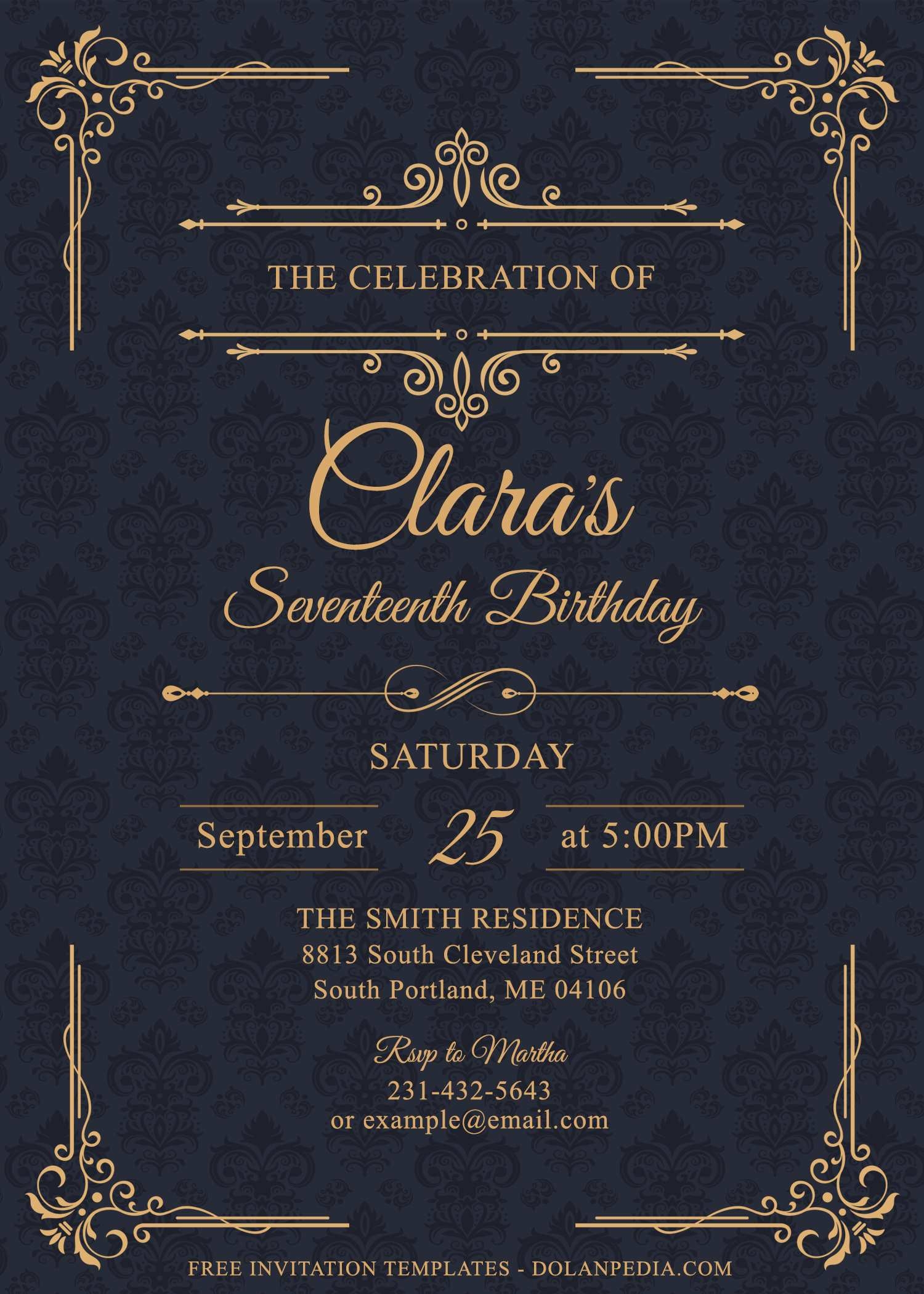 11 Elegant Birthday Invitation Templates Dolanpedia Invitation Images