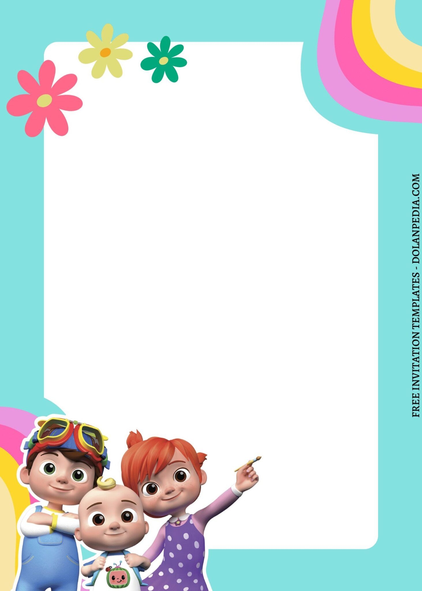 cocomelon invitation template canva