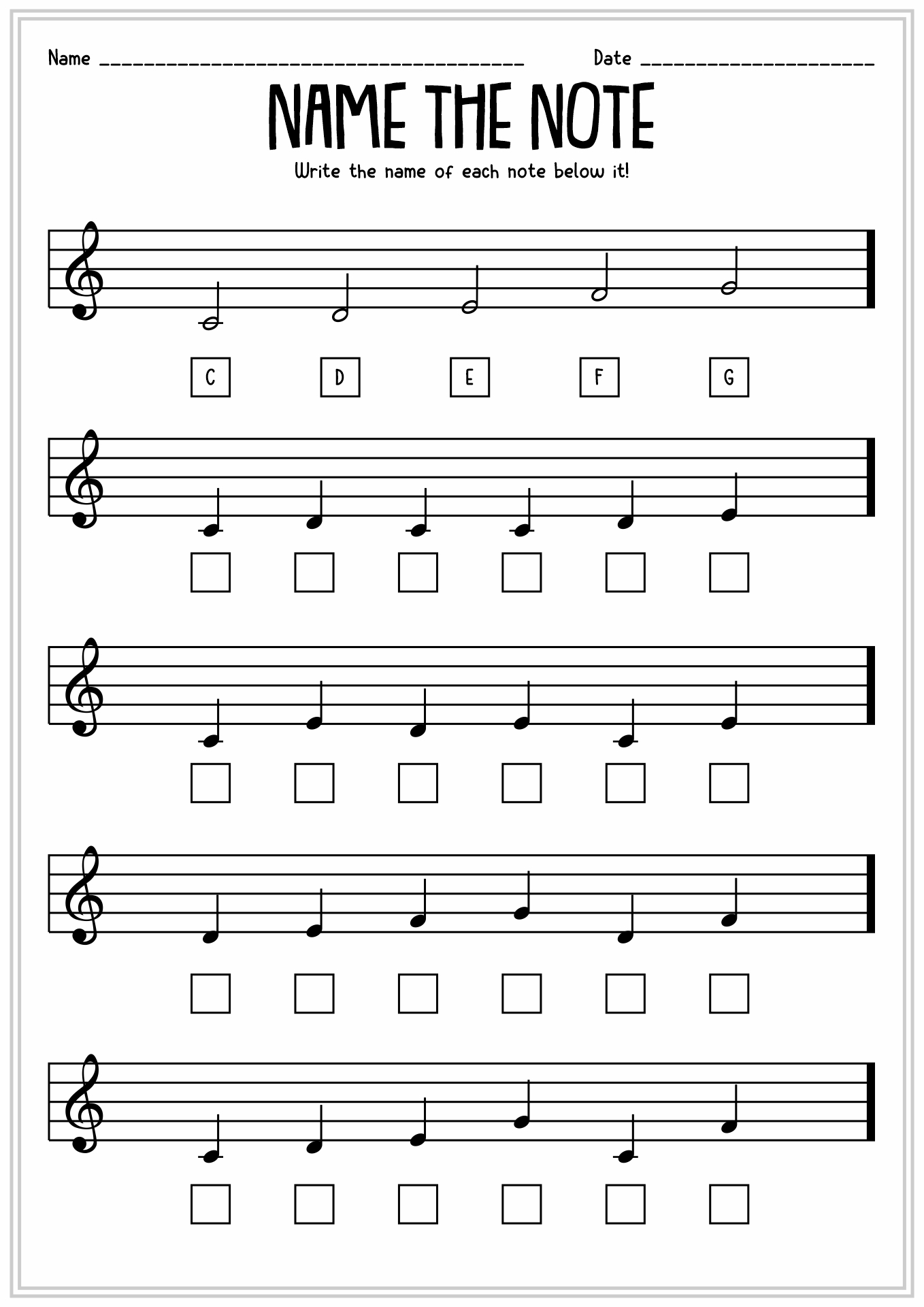 11 Music Theory Worksheets Note Value Free PDF At Worksheeto 