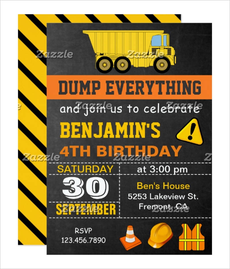 12 Construction Birthday Invitation Examples To Download
