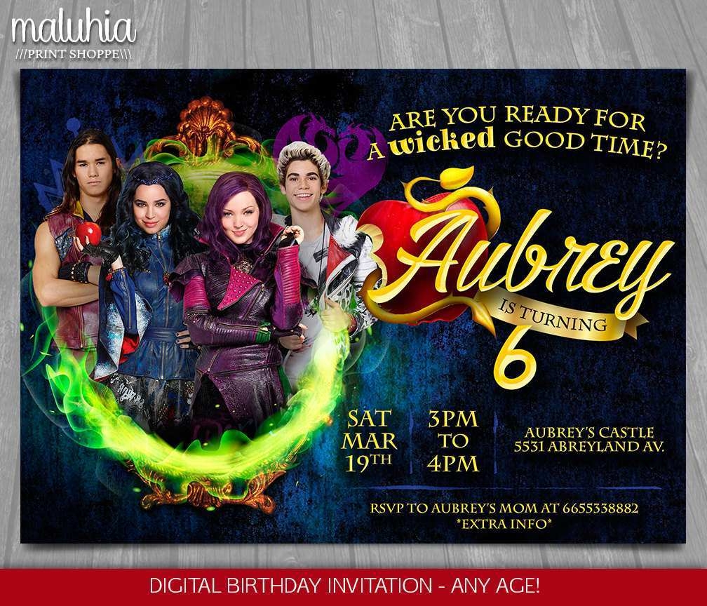13 Report Descendants Party Invitation Template With Stunning Design By 