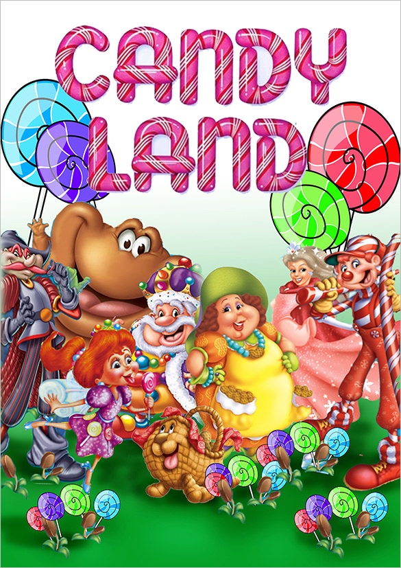 14 Wonderful Candyland Invitation Templates PSD AI Word InDesign