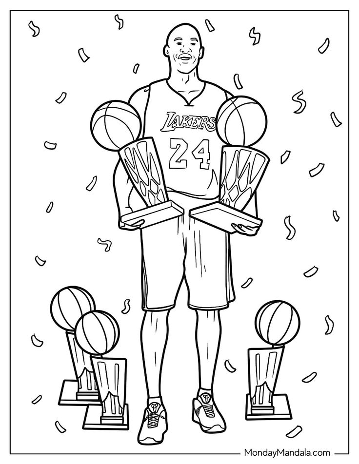 15 Kobe Bryant Coloring Pages Free PDF Printables Coloring Pages 