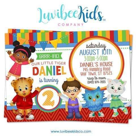 16 Create Daniel Tiger Birthday Invitation Template Layouts With Daniel 