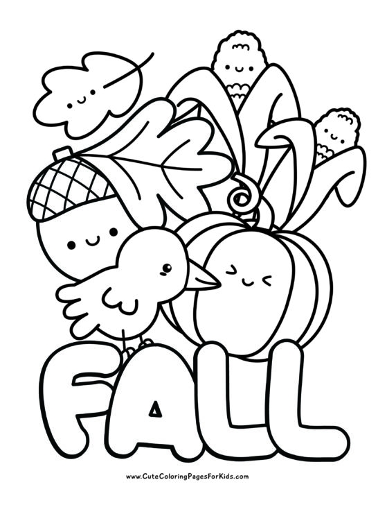 16 Fall Coloring Pages Free Printable PDF Downloads Cute Coloring 