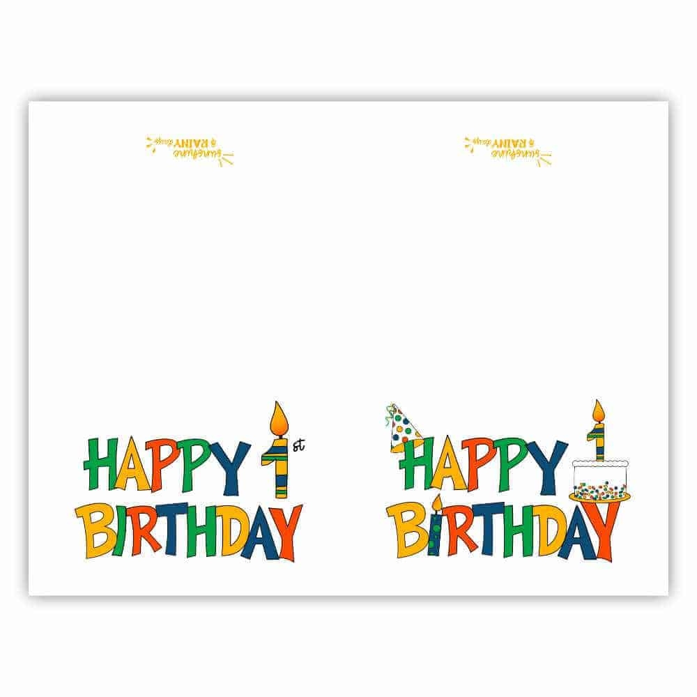 1st Birthday Printable Card