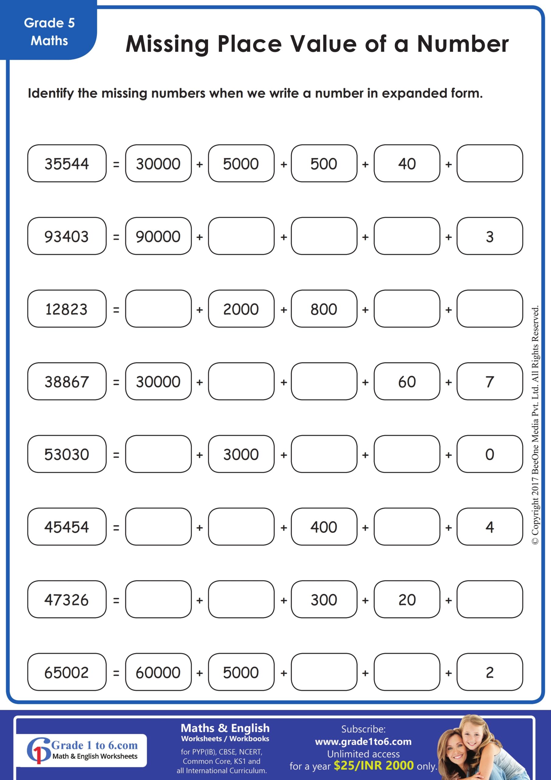 1st Grade Place Value Worksheets Worksheets For Kindergarten
