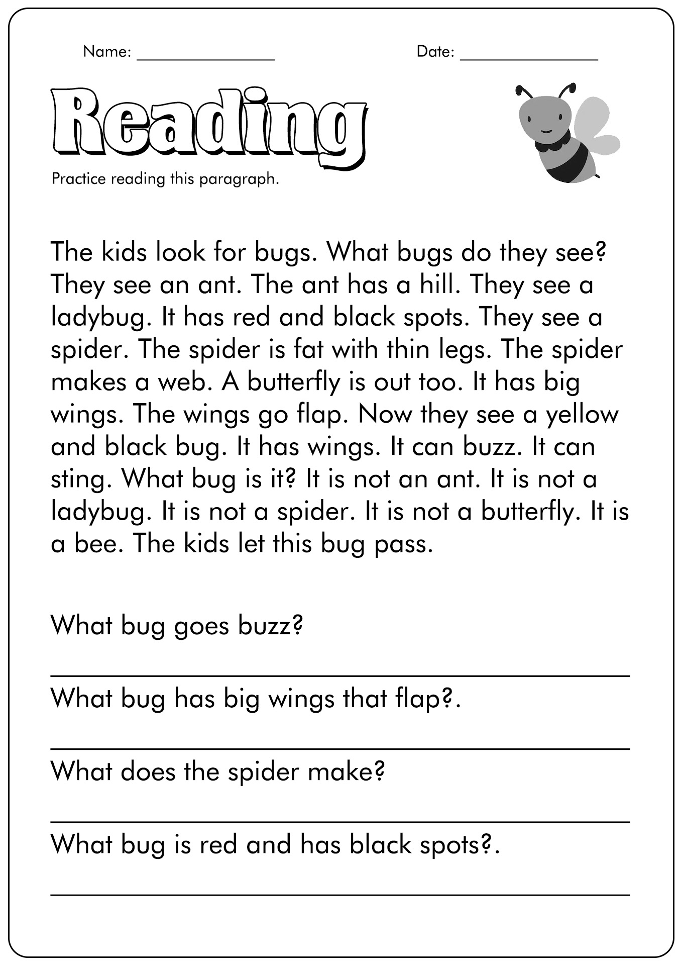 1st Grade Reading Comprehension Worksheets Worksheets Library