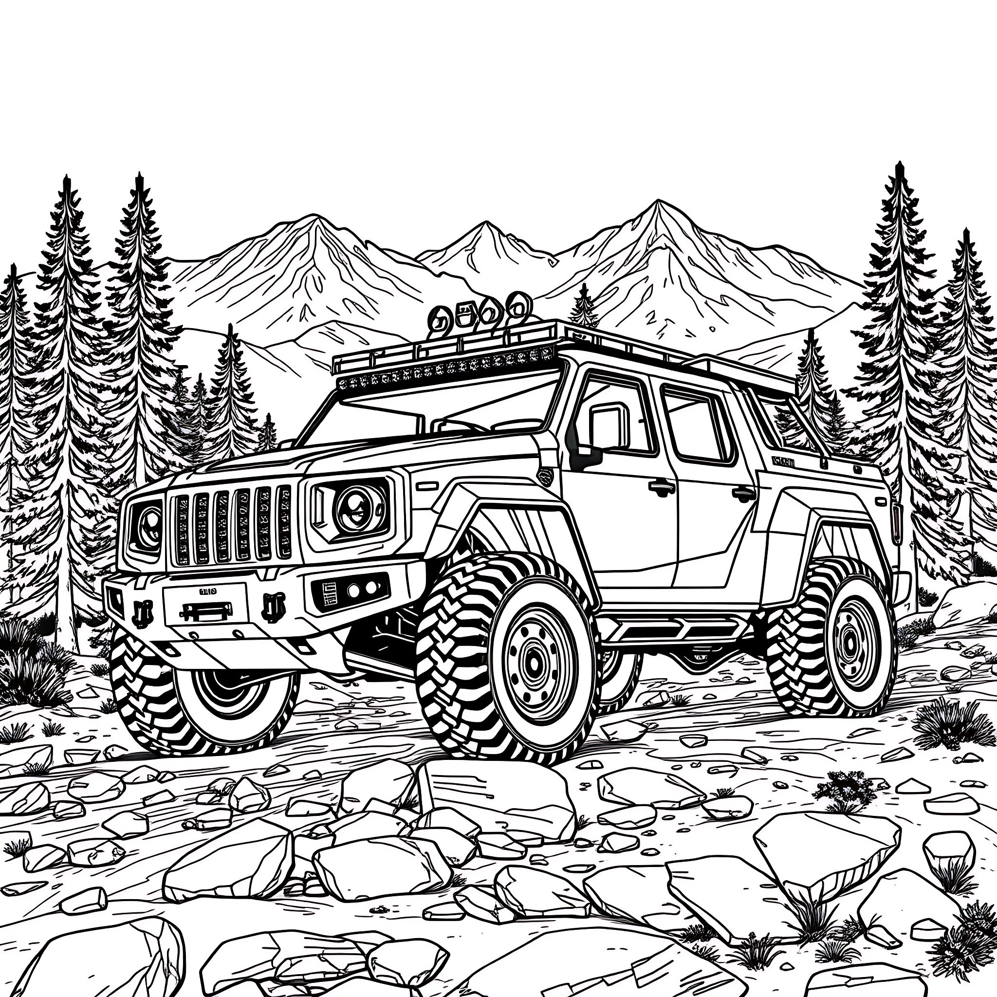 Cybertruck Coloring Page