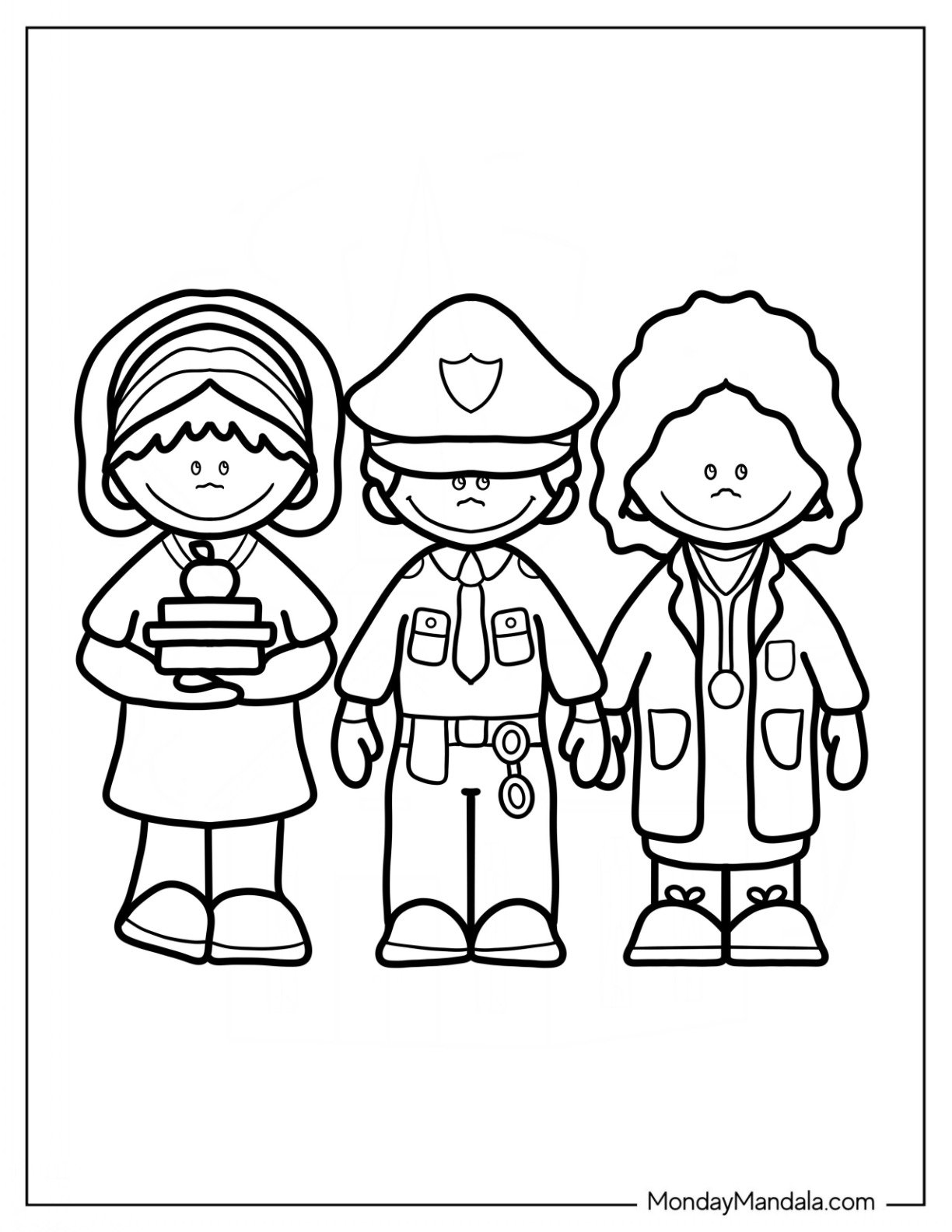 Community Helpers Coloring Pages