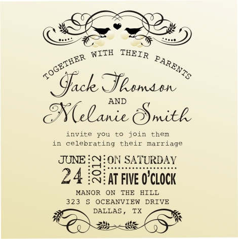contemporary wedding invitation templates