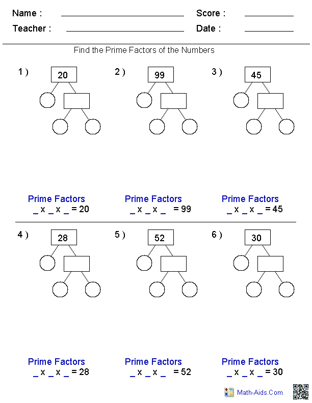 20 Factors And Multiples Worksheet Worksheets Decoomo
