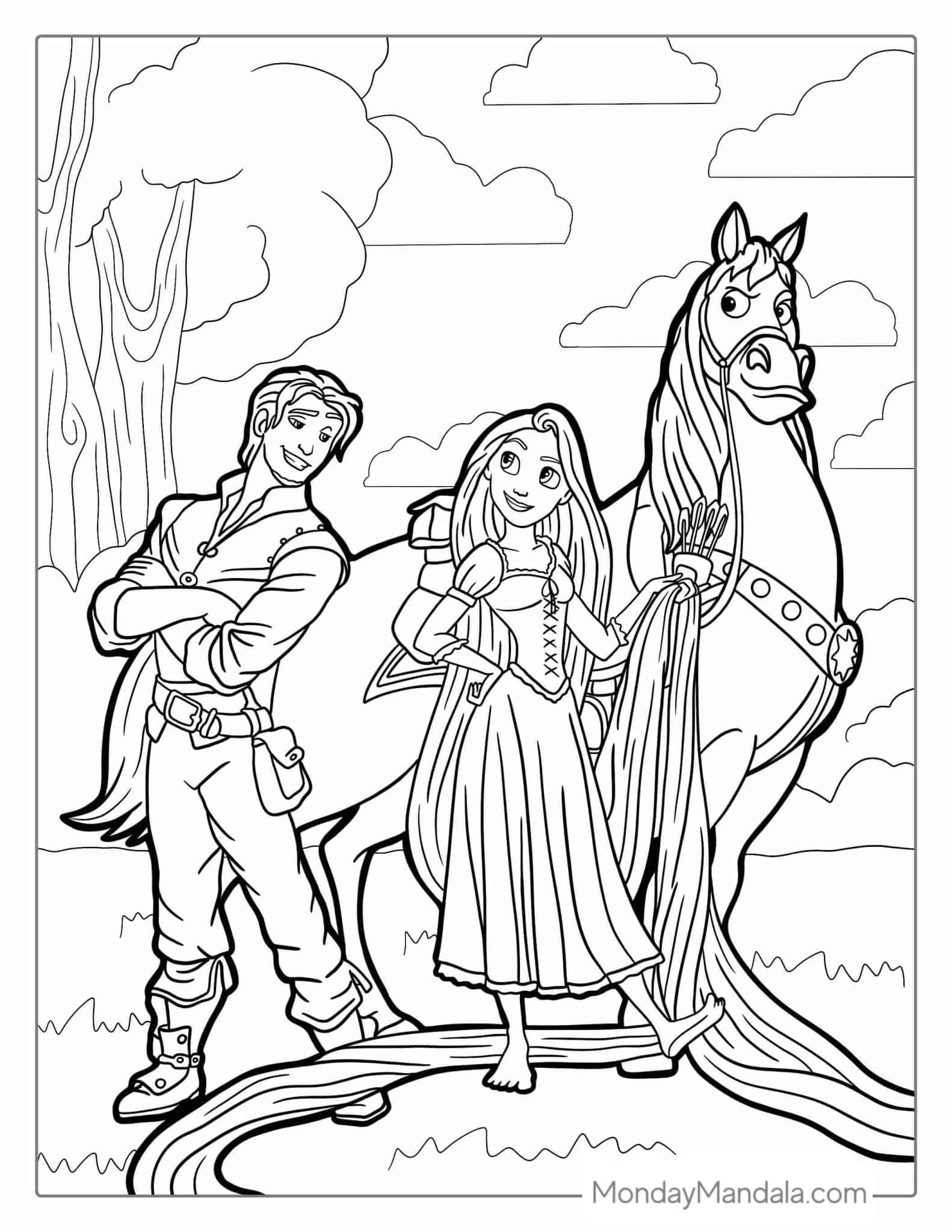 free tangled coloring pages