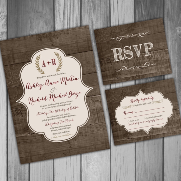 21 Country Wedding Invitation Templates PSD Word AI