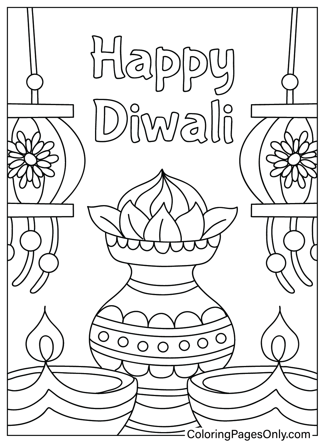 21 Diwali Coloring Pages ColoringPagesOnly Diwali Drawing