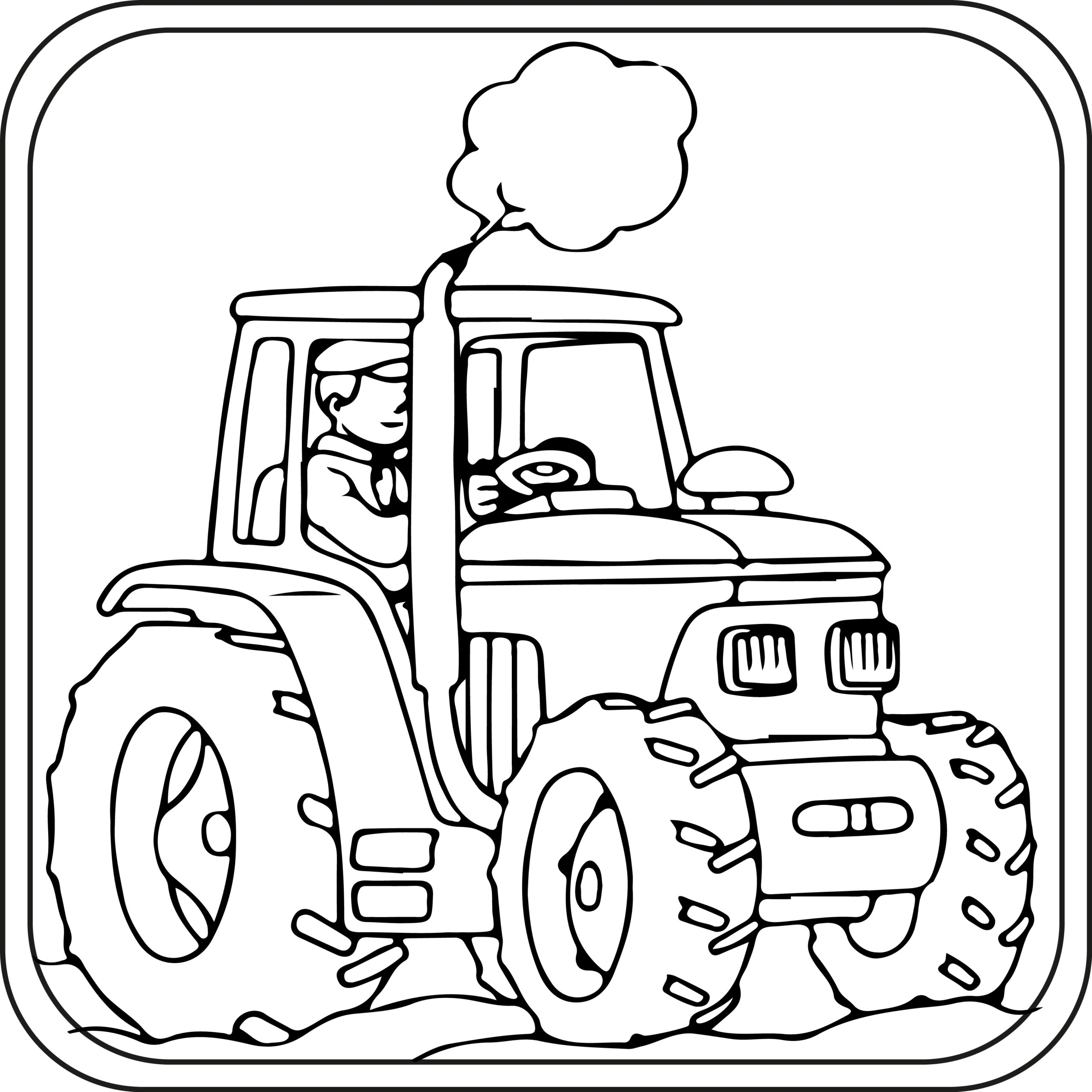 tractor coloring pages free