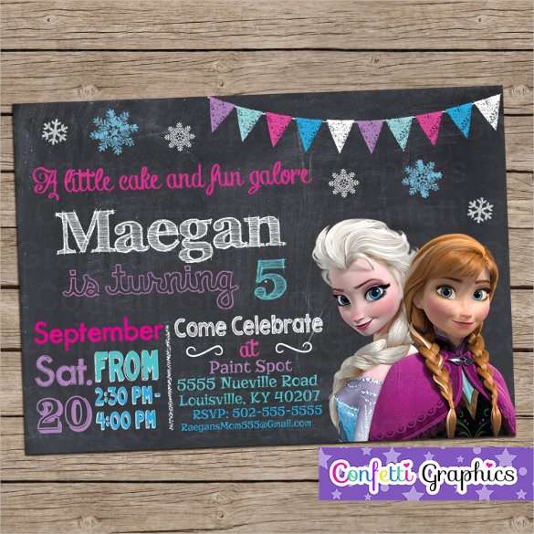 21 Frozen Birthday Invitation Templates PSD AI Vector EPS