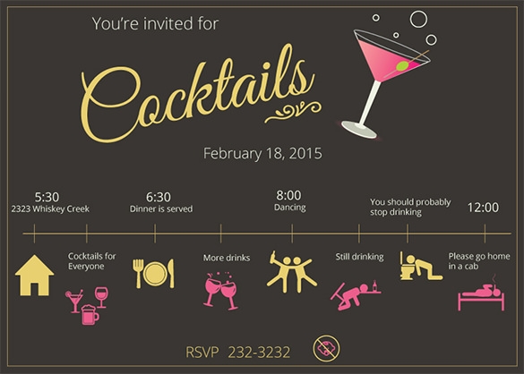 cocktail party invitation template