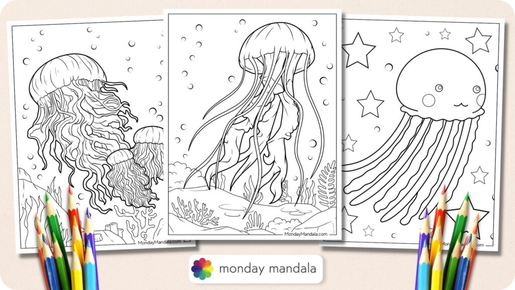 22 Jellyfish Coloring Pages Free PDF Printables