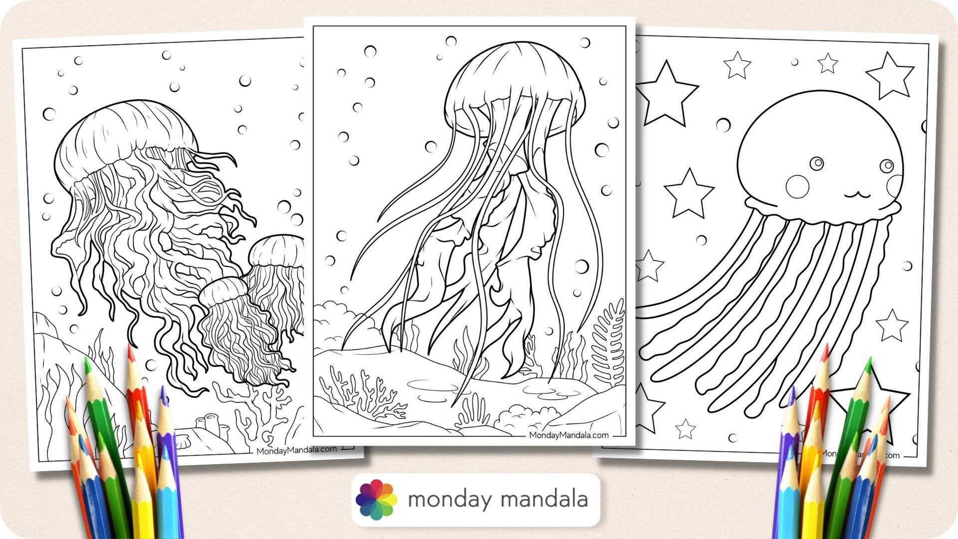 22 Jellyfish Coloring Pages Free PDF Printables 
