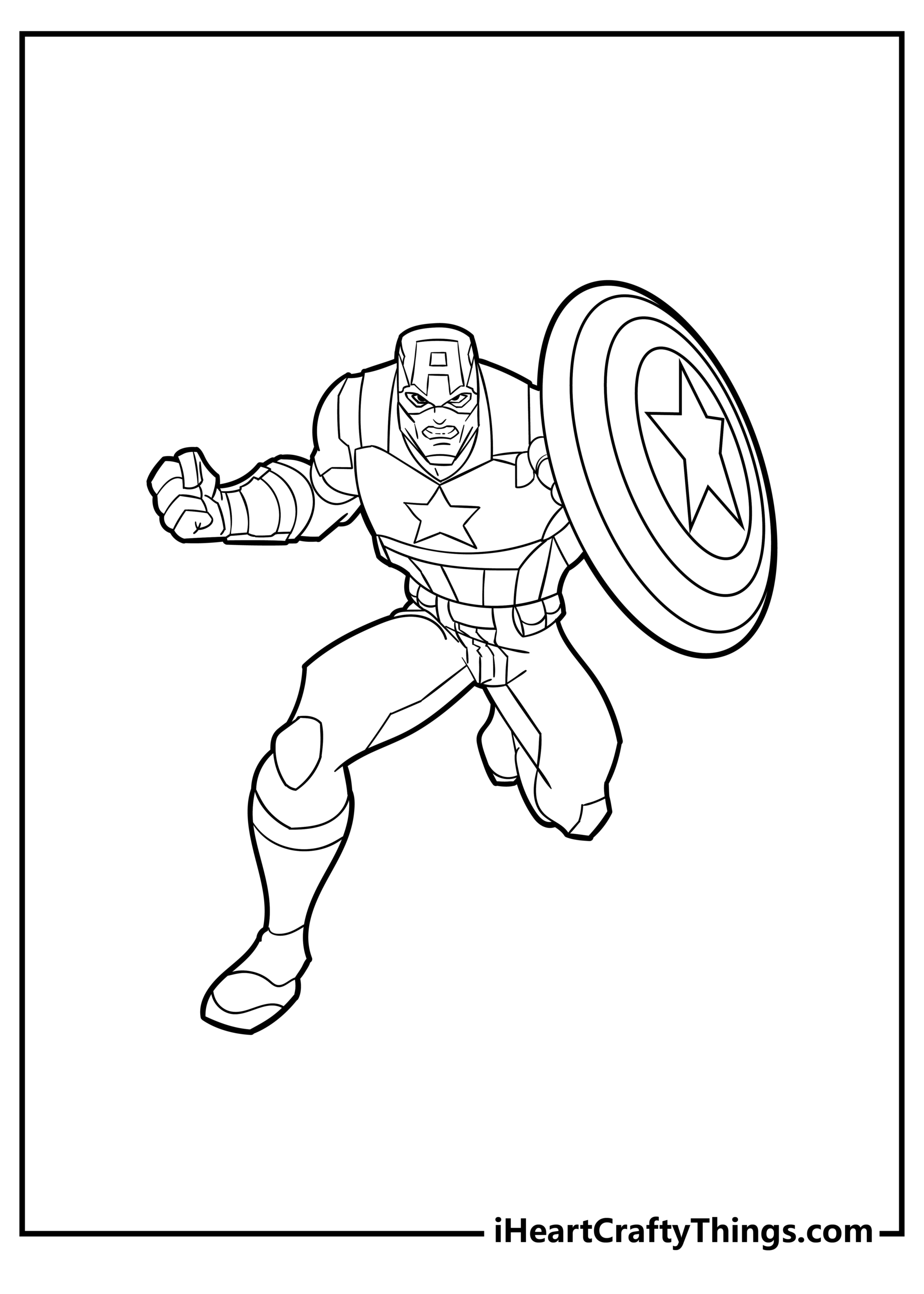 25 Captain America Color Pages YasarAlliha