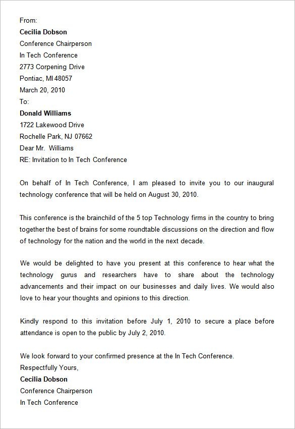 28 Conference Invitation Templates PSD AI DOC Conference
