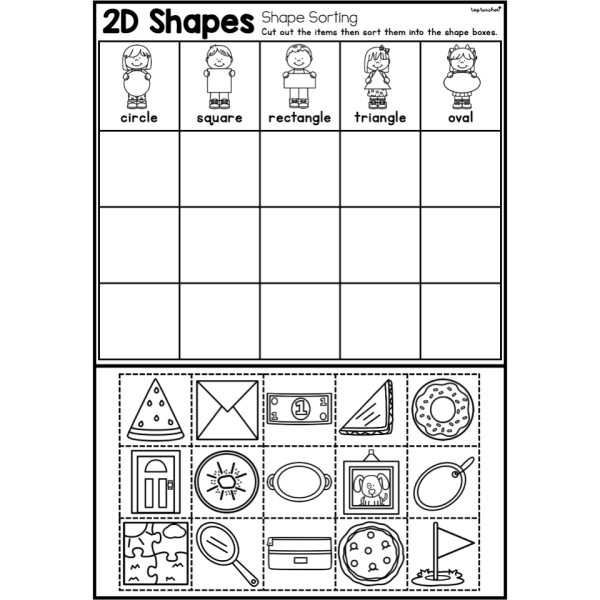 2D Shapes Real Life Shape Sorting Worksheet Top Teacher Worksheets 