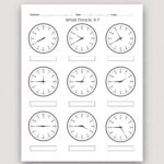 2ND GRADE MATH TELLING TIME WORKSHEETS DRAWING HANDS OF A