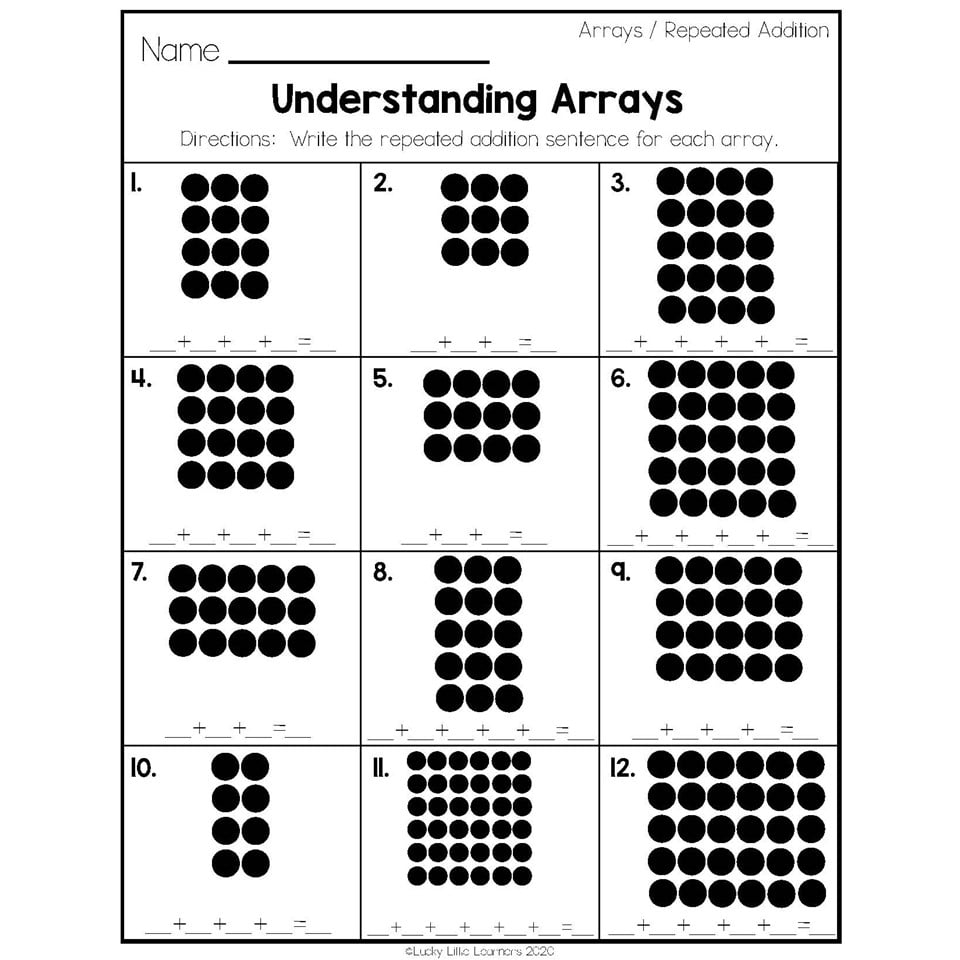 2nd Grade Math Worksheets Operations And Algebraic Thinking