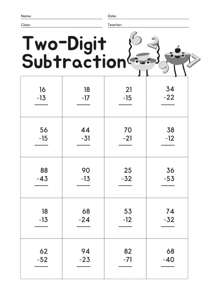 3 Digit Subtraction Regrouping Worksheets And Exercise 