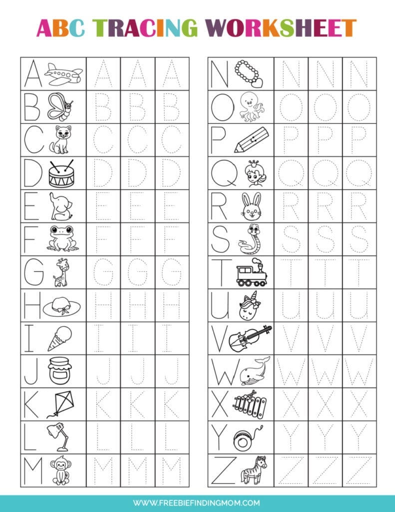 3 Printable Preschool Alphabet Tracing Worksheets PDF Downloads 