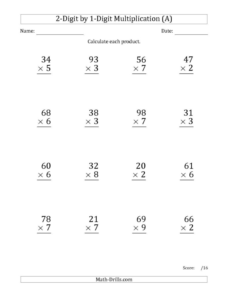 30 2 Digit By 2 Digit Multiplication Worksheets Worksheets Decoomo