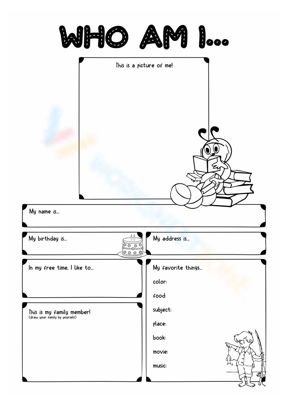 30 Free Who Am I Worksheet Collection For Students Worksheets Library