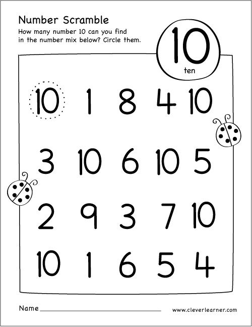 30 Number 10 Worksheet Worksheets Decoomo