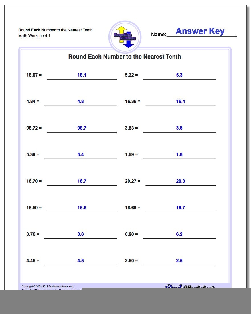 30 Rounding Worksheets 4Th Grade Worksheets Decoomo