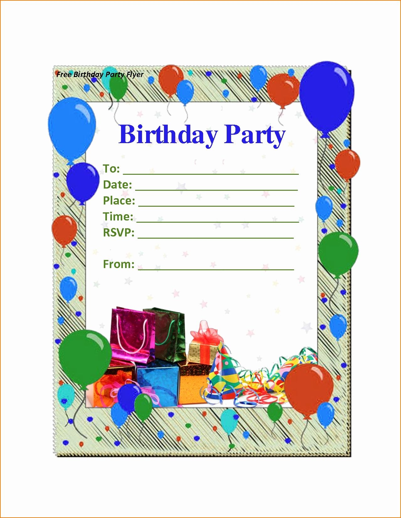 easy birthday invite template