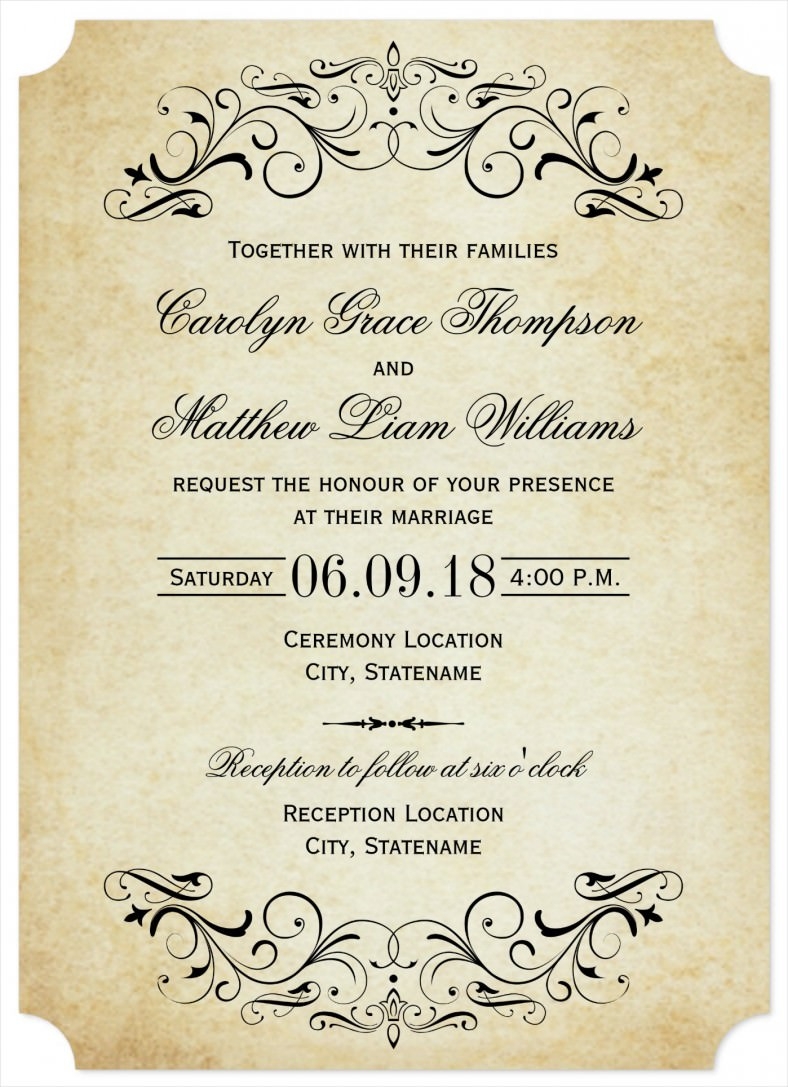 elegant wedding invitation templates free download